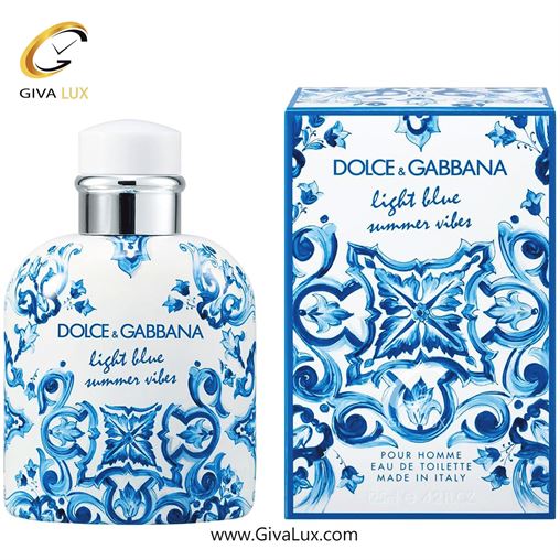 ادو تویلت مردانه اورجینال مدل Dolce and Gabbana Light Blue Pour Homme Summer Vibes | دولچه گابانا لایت بلو پور هوم سامر وایبز حجم 125 میل